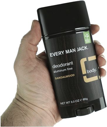 Sandalwood Deodorant Product In Hand PNG Image