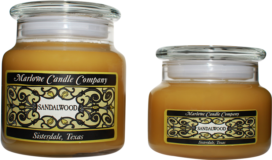 Sandalwood Scented Candles Marlowe Company PNG Image