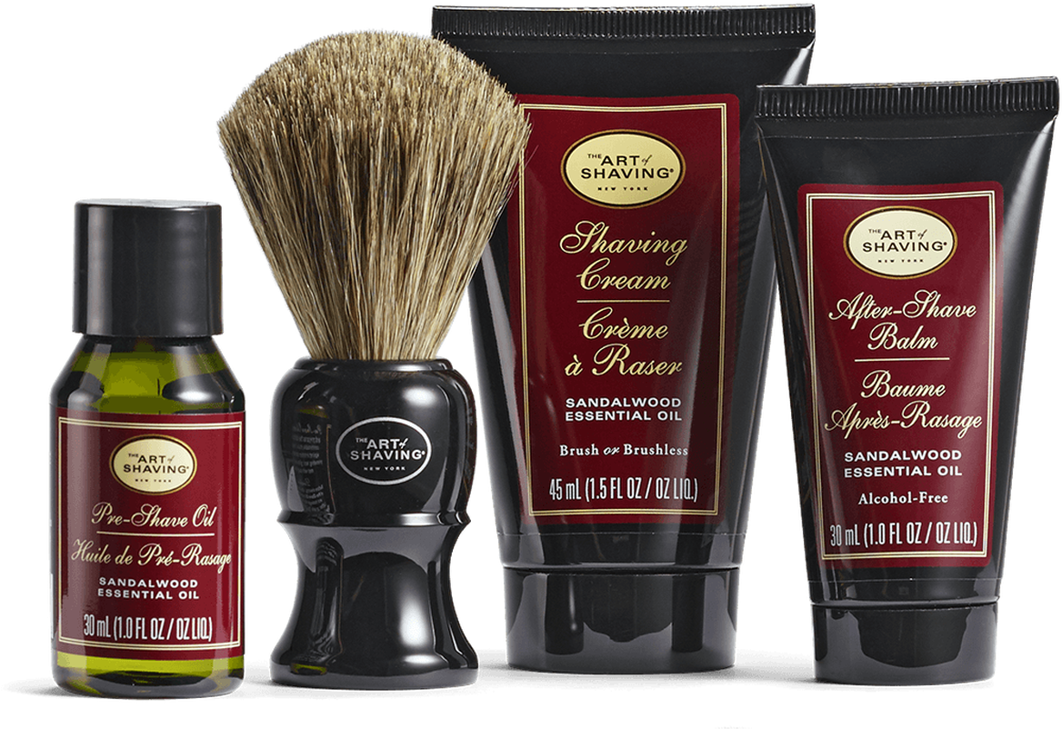 Sandalwood Shaving Kit Products PNG Image