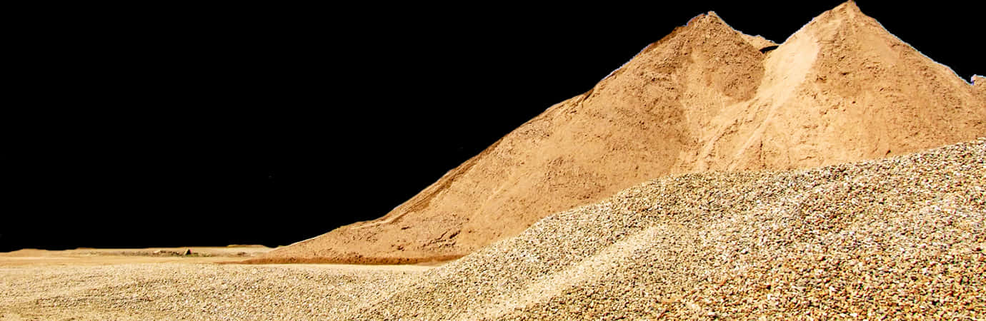 Sandand Gravel Pilesat Night PNG Image