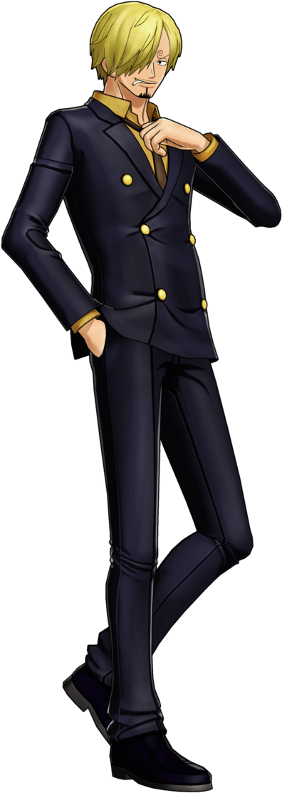 Sanji One Piece Elegant Stance PNG Image