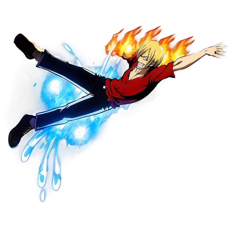 Sanji's Blue Flame Kick Png Wsj67 PNG Image