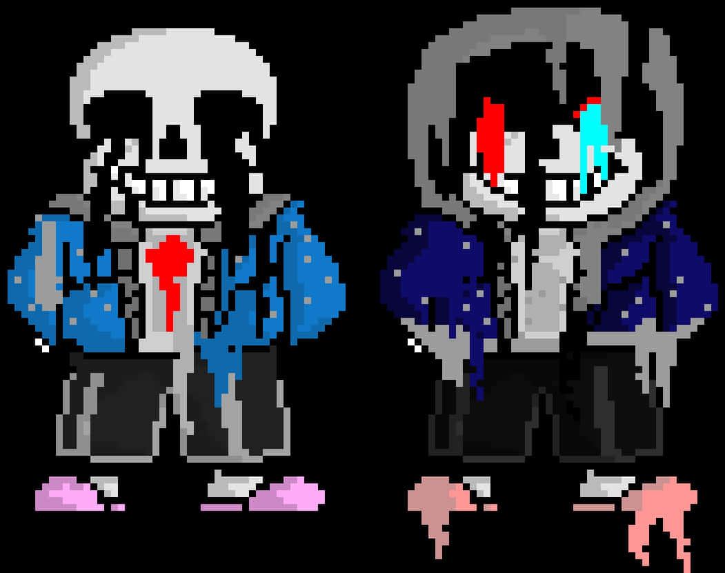 Sans_and_ Underswap_ Sans_ Pixel_ Art PNG Image