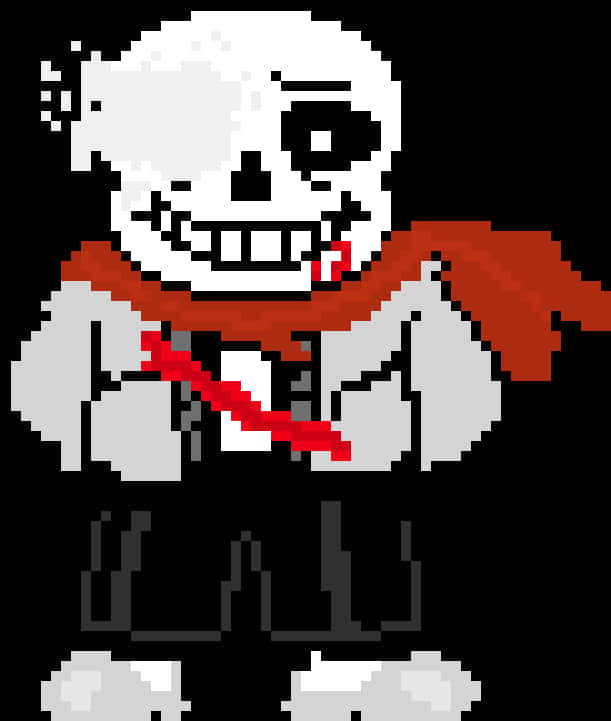 Sans Undertale Pixel Art PNG Image