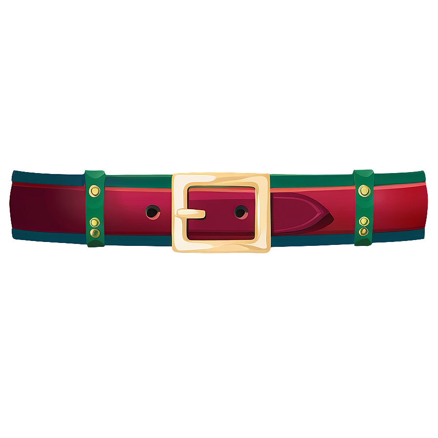 Santa Belt With Elves Motif Png Mtf PNG Image