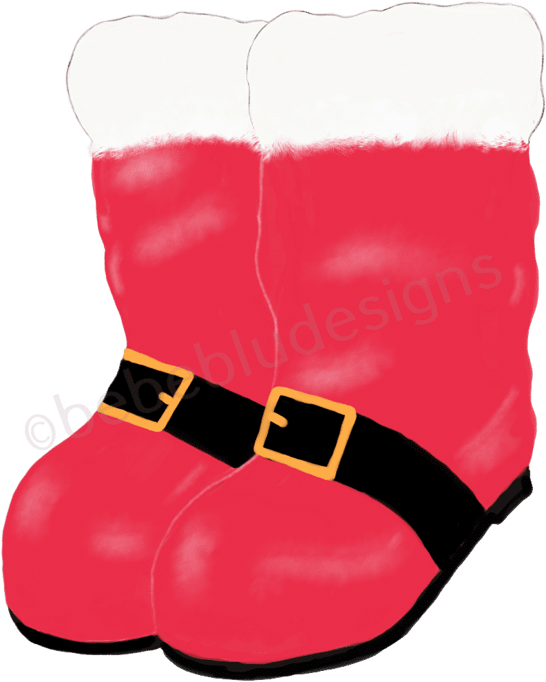 Santa Claus Boots Illustration PNG Image