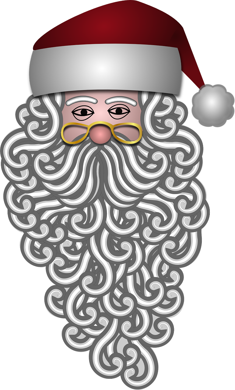 Santa Claus Cartoon Portrait PNG Image