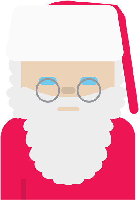 Santa Claus Cartoon Portrait PNG Image