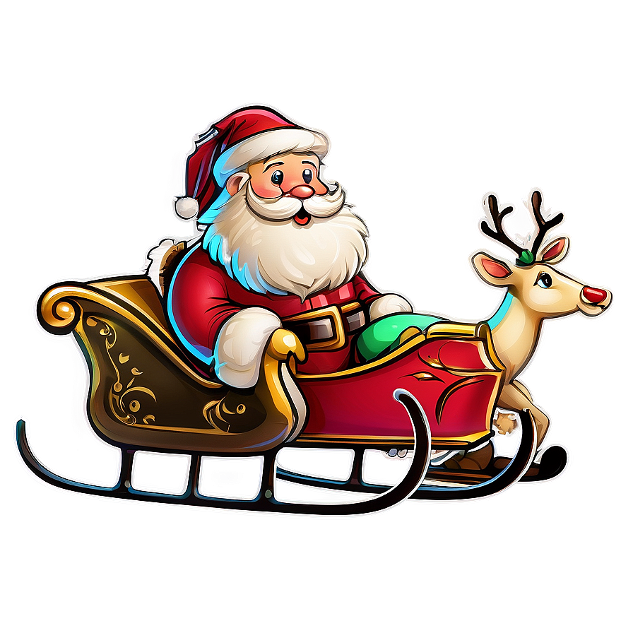 Santa Claus Sleigh Png 05212024 PNG Image