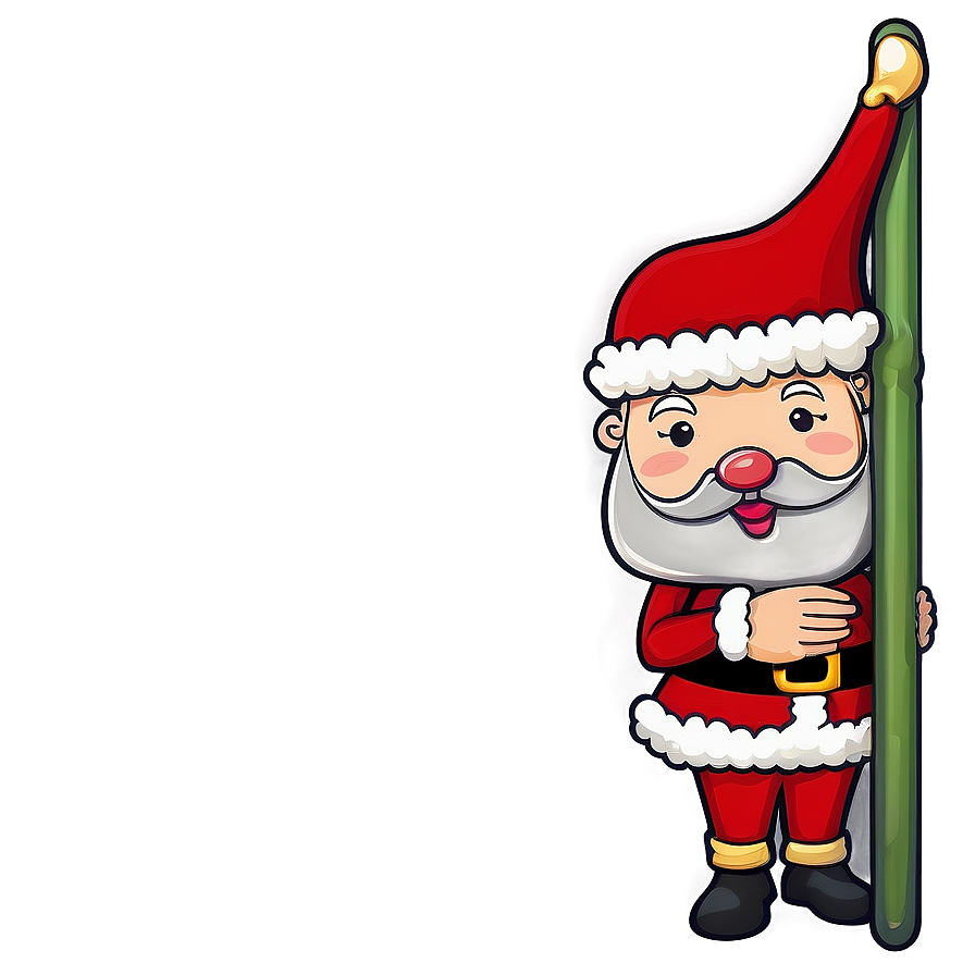 Santa Claus Themed Border Png Mes PNG Image