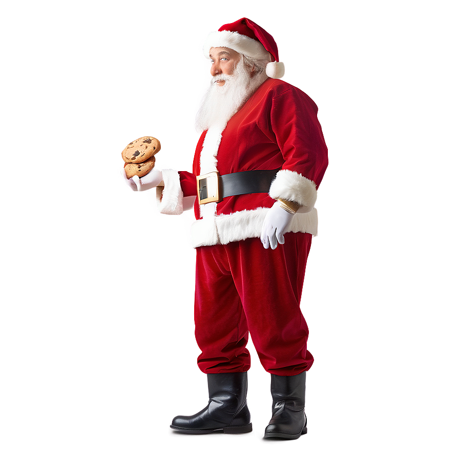 Santa Claus With Cookies Png 2 PNG Image