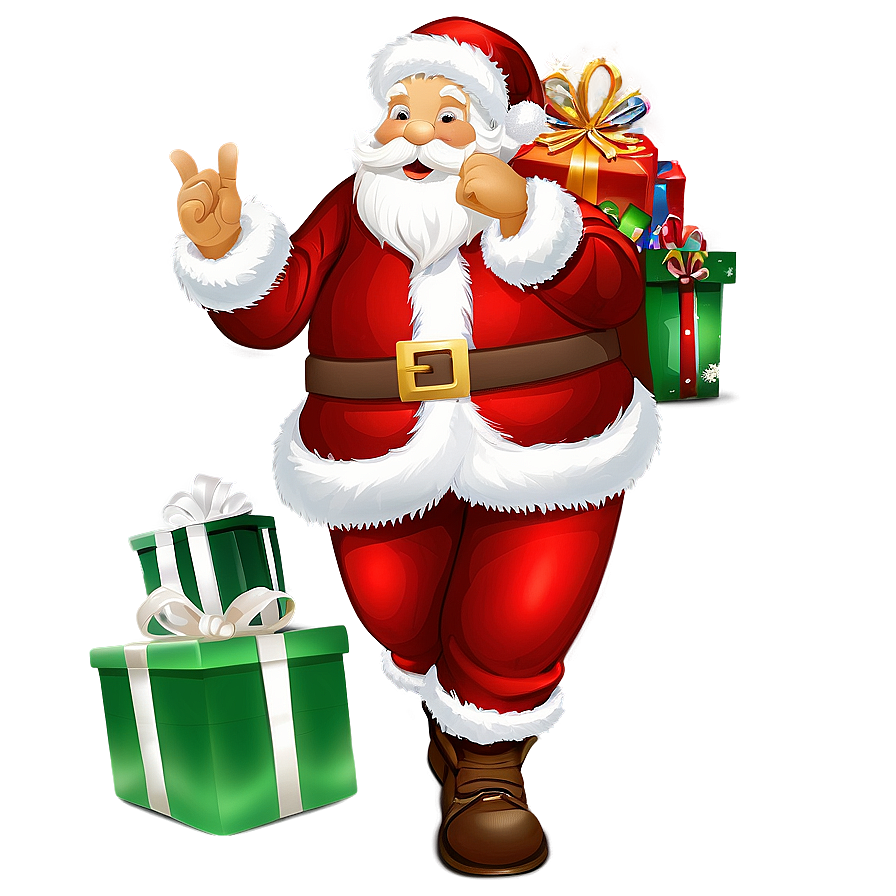 Santa Claus With Gifts Png 77 PNG Image