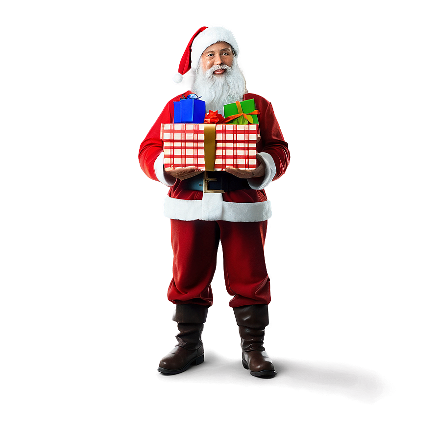 Santa Claus With Gifts Png Lxq81 PNG Image