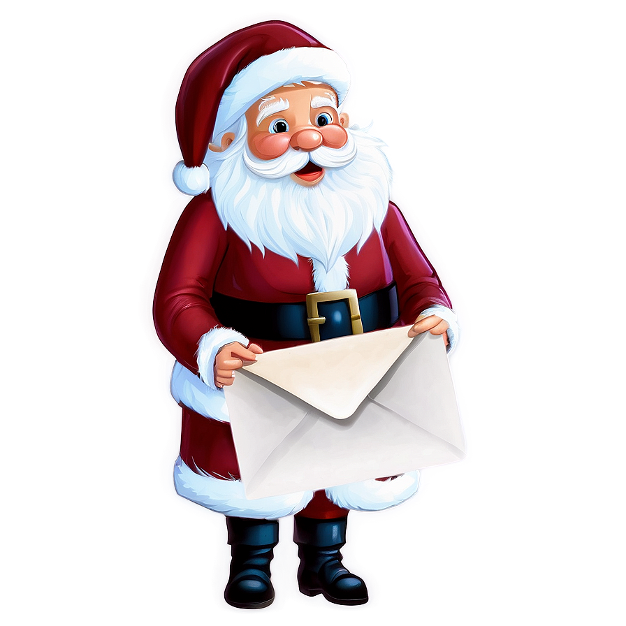 Santa Claus With Letter Png 05212024 PNG Image