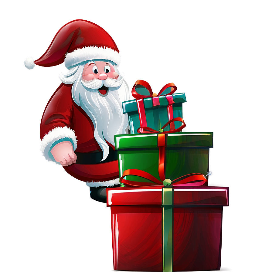 Santa Delivering Gifts Png 21 PNG Image