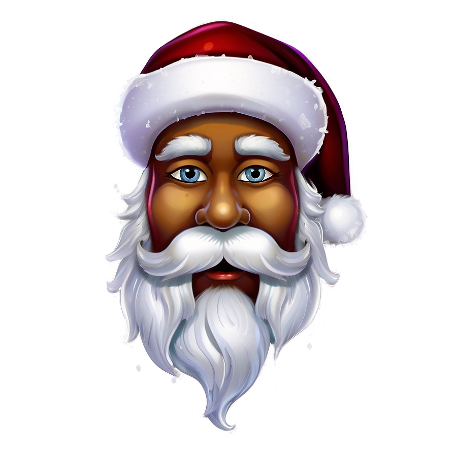 Santa Face In Snow Png 06282024 PNG Image