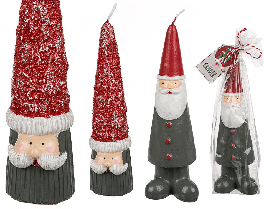 Santa Figurines Collection PNG Image