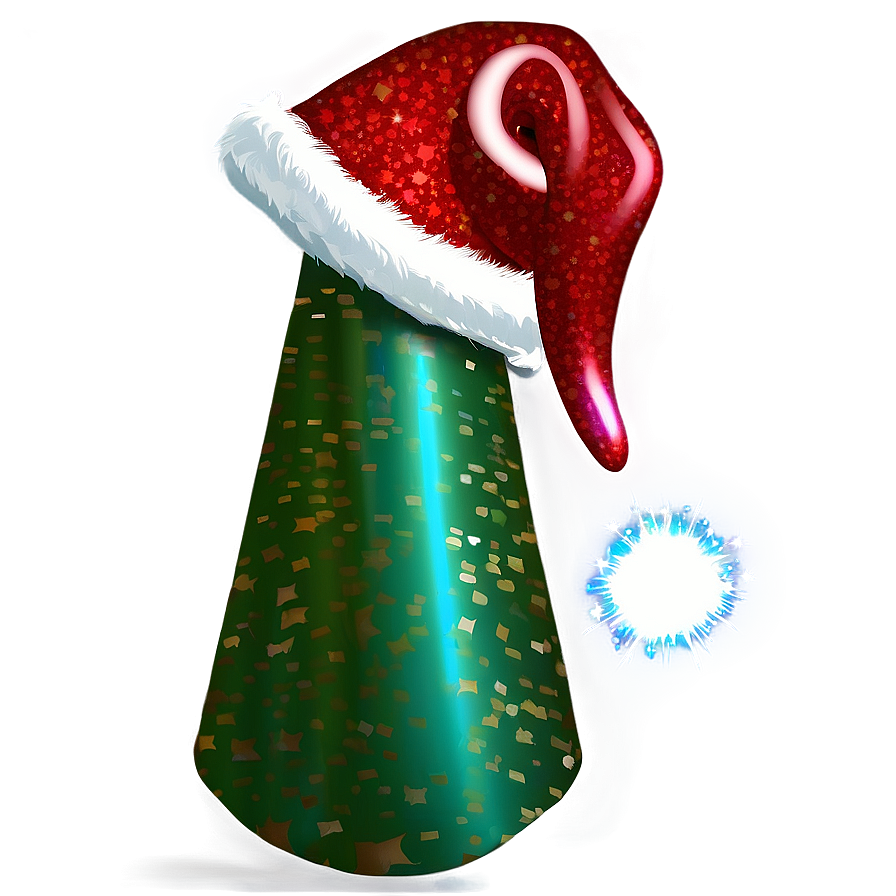 Santa Hat With Glitter Png Wny PNG Image