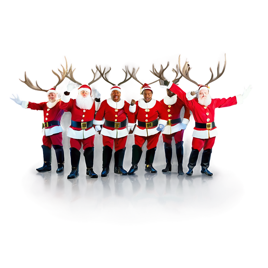 Santa's Reindeer Team Png 2 PNG Image