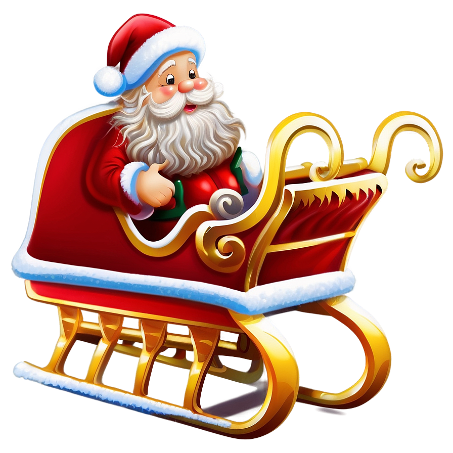 Santa Sleigh Clipart Png Ncq26 PNG Image