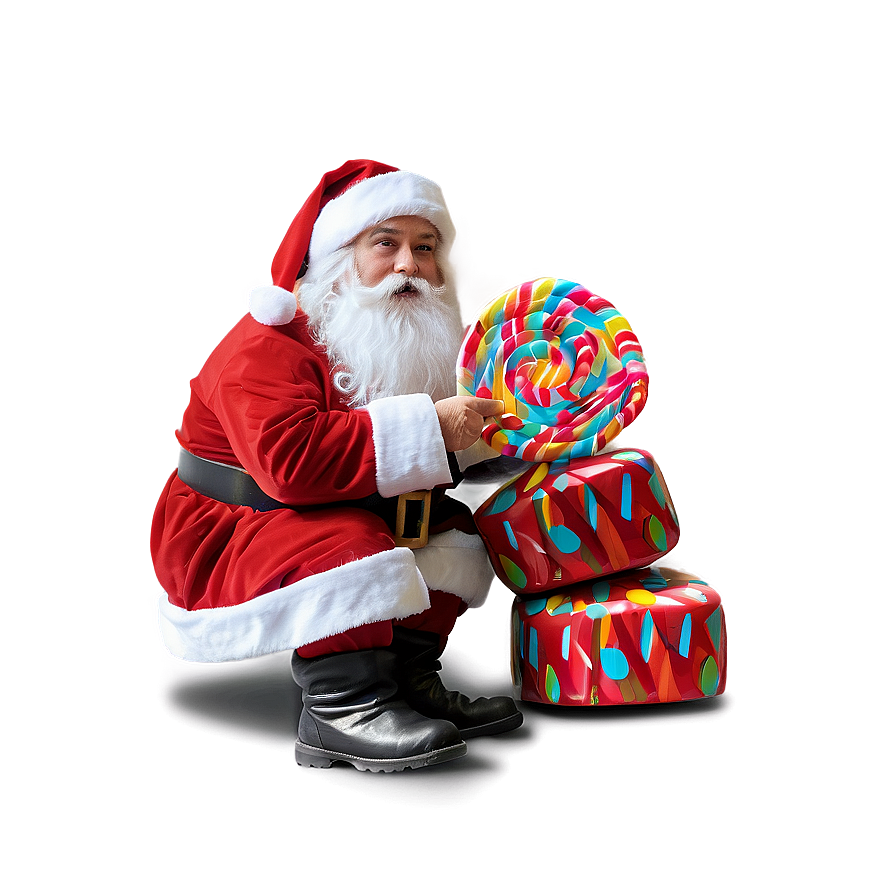 Santa With Candy Png 05042024 PNG Image