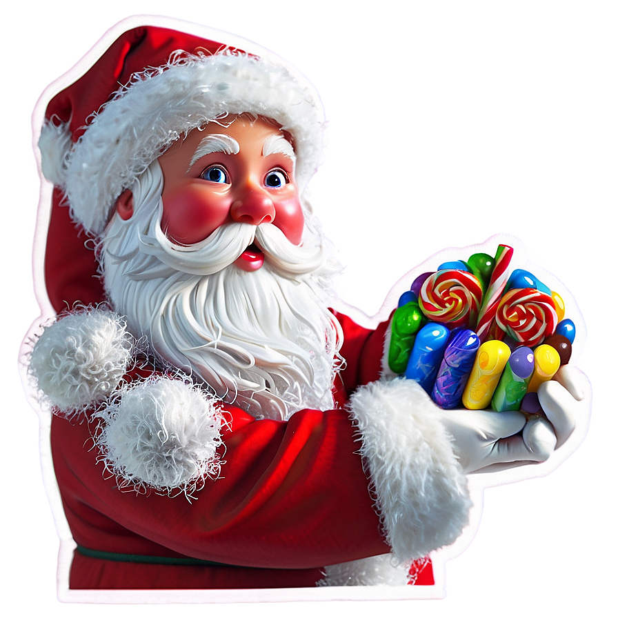 Santa With Candy Png 51 PNG Image