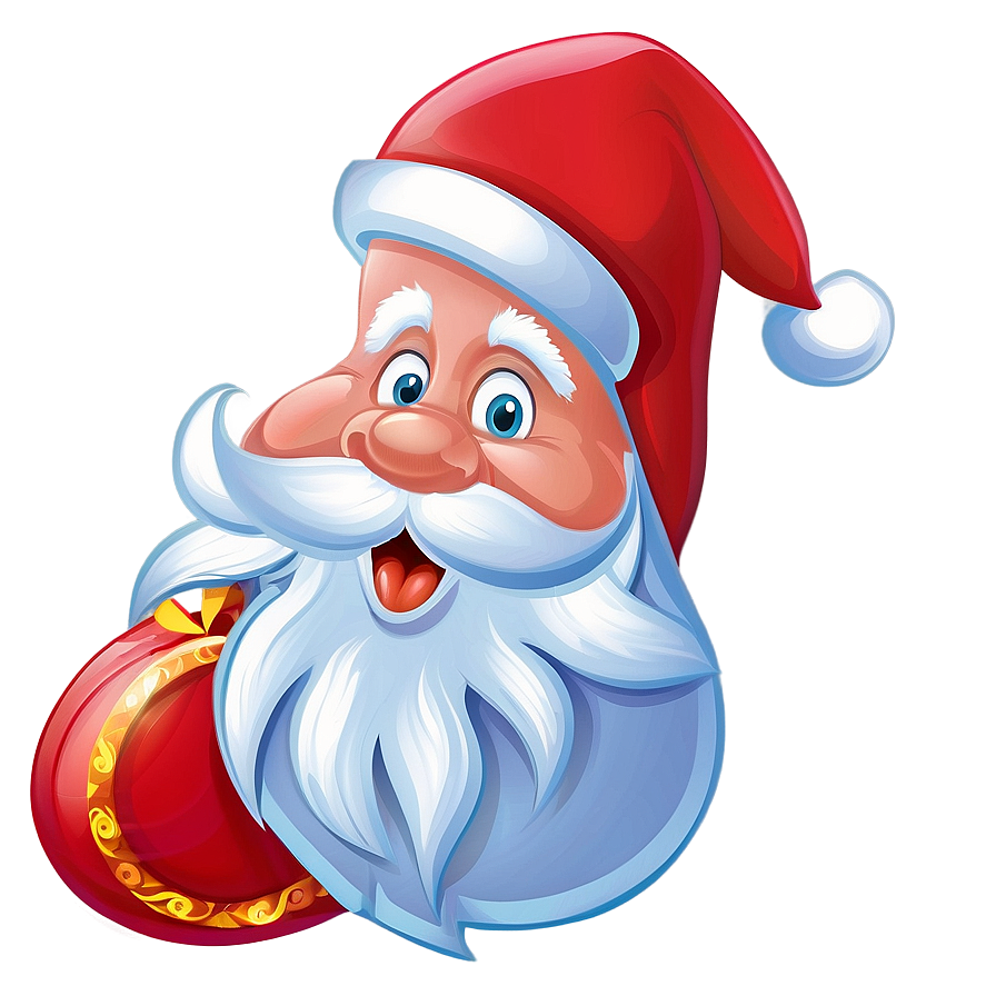 Santa With Gifts Cartoon Png Qyo PNG Image