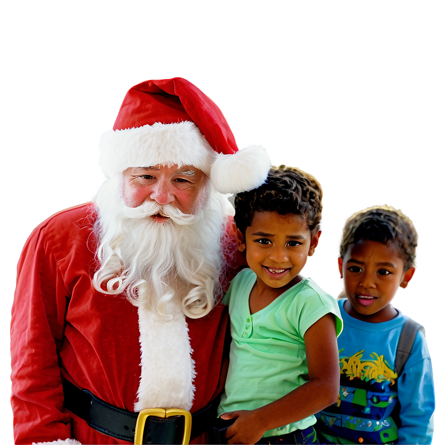 Santa With Kids Png Ebe PNG Image