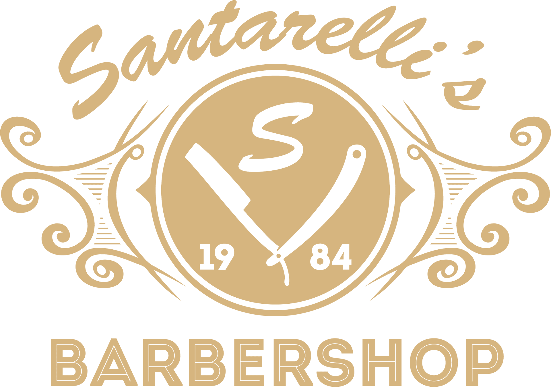 Santarelli Barbershop Logo1984 PNG Image