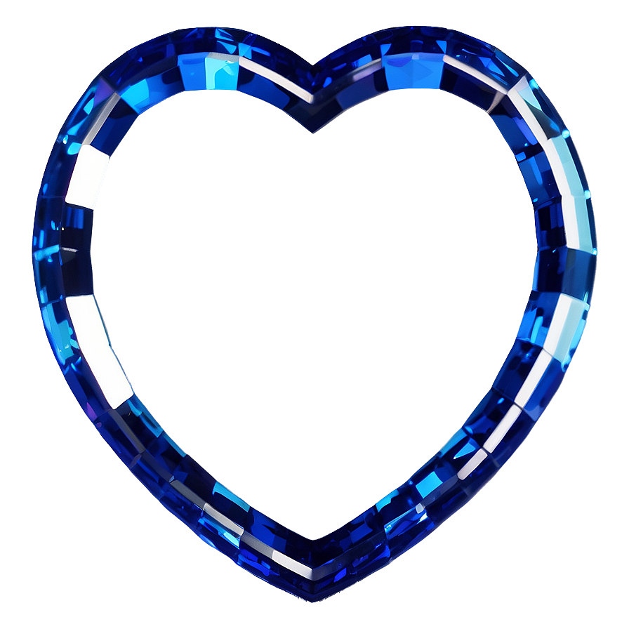 Sapphire Blue Heart Emoji Png 06272024 PNG Image