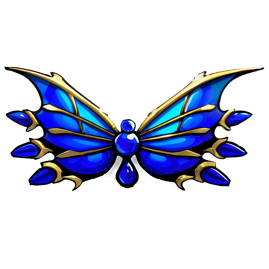 Sapphire Dragon Wings Png Ydh43 PNG Image