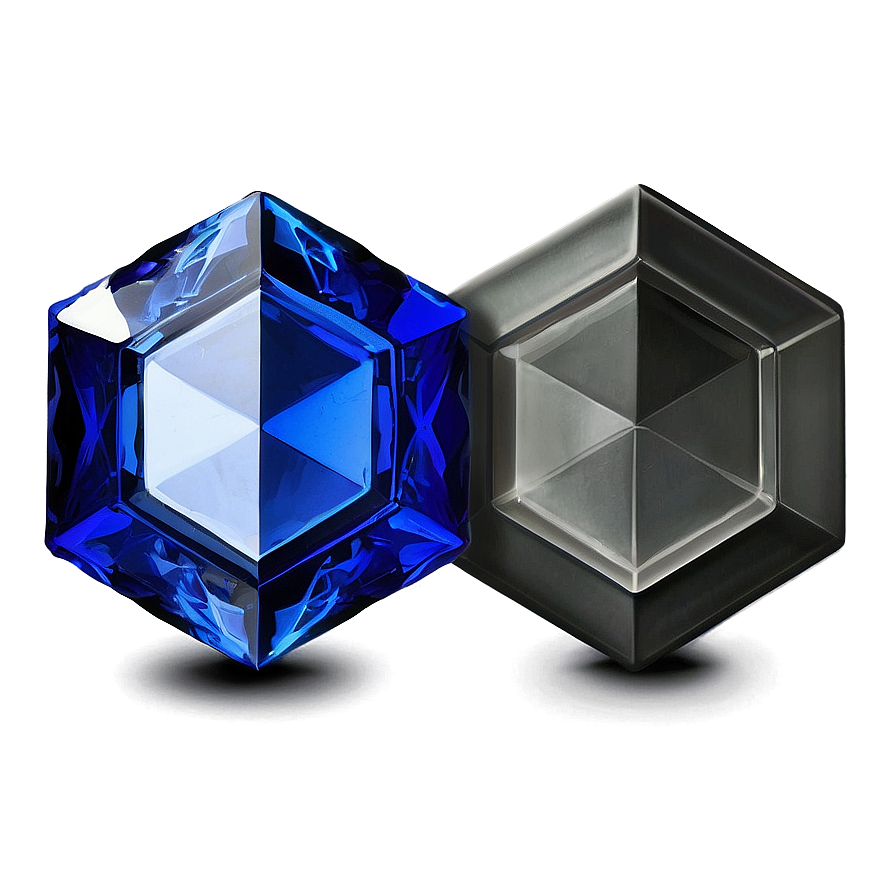 Sapphire Hexagon Gem Png Xne75 PNG Image