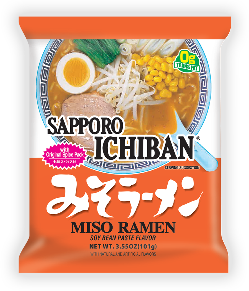 Sapporo Ichiban Miso Ramen Packet PNG Image