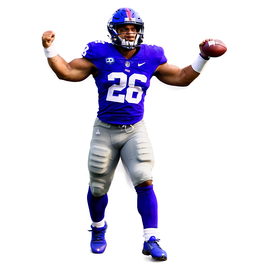 Saquon Barkley Game-winning Pose Png Xpj9 PNG Image