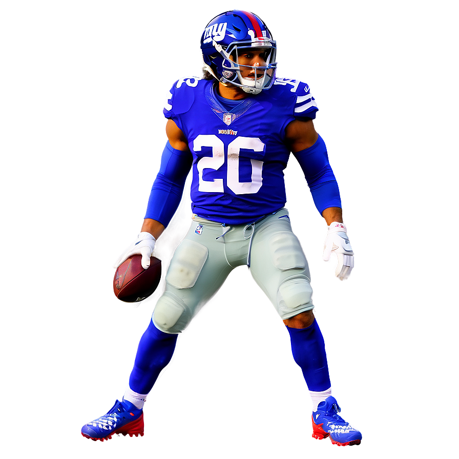 Saquon Barkley Ny Giants Uniform Png Jgm PNG Image