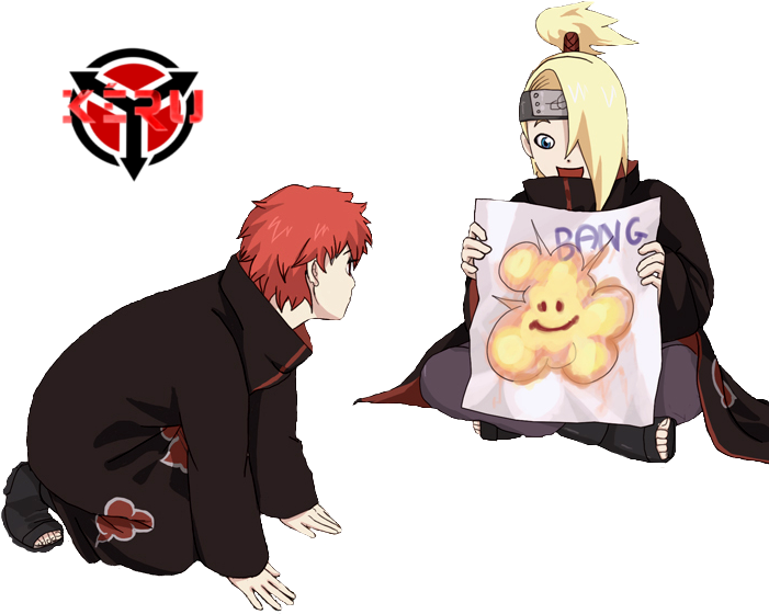 Sasoriand Deidara Artistic Encounter PNG Image