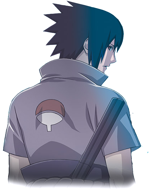 Sasuke Uchiha Back View PNG Image