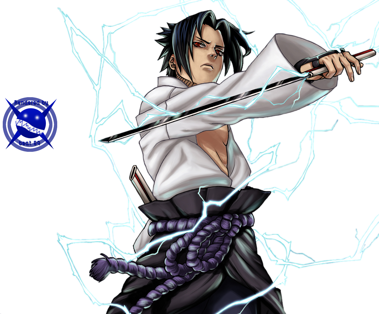 Sasuke_ Uchiha_ Electric_ Aura_ Artwork.png PNG Image