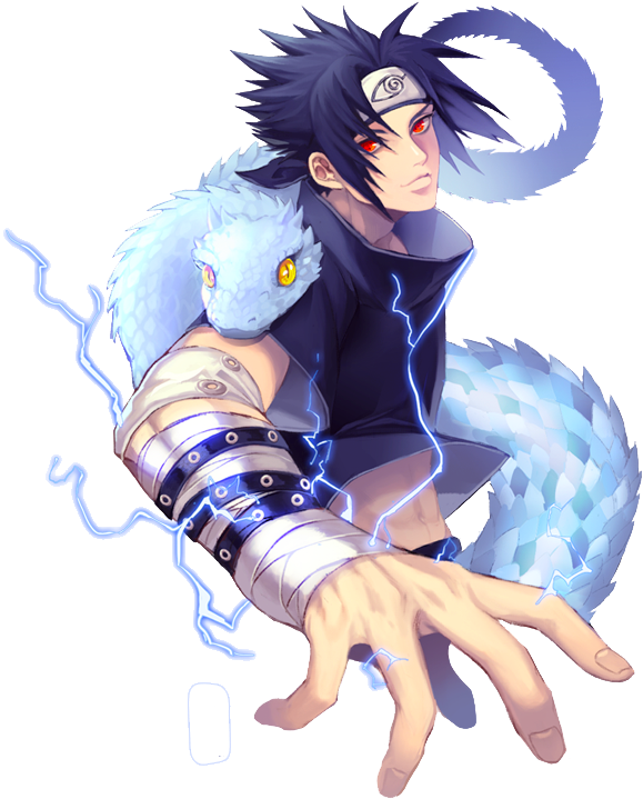 Sasuke Uchiha Lightning Chidori Aura PNG Image