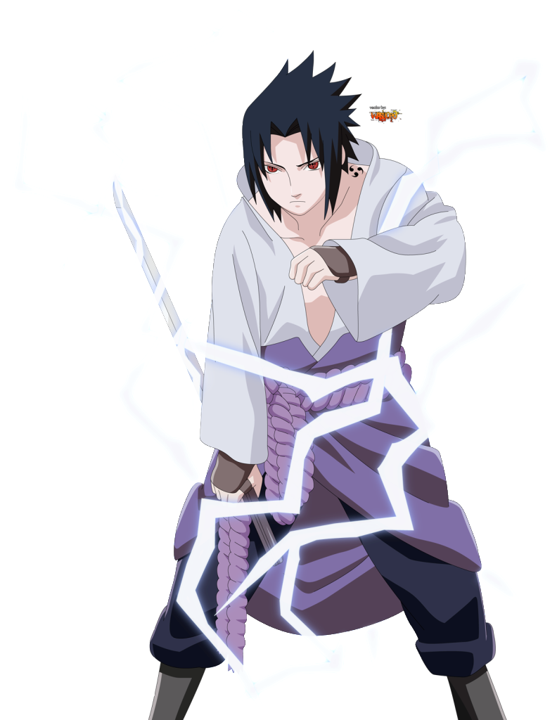 Sasuke Uchiha Readyfor Battle PNG Image