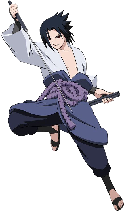 Sasuke Uchiha Readyfor Battle PNG Image