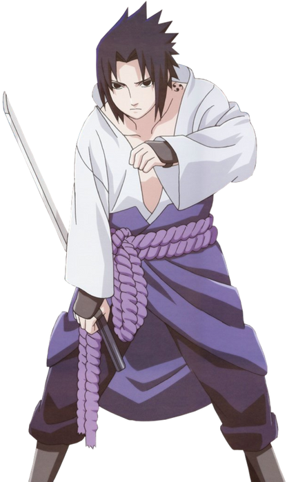 Sasuke Uchiha Readyfor Battle PNG Image