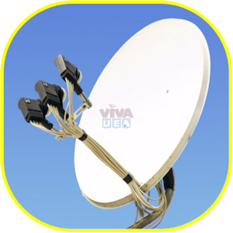 Satellite Dish Against Blue Sky PNG Image