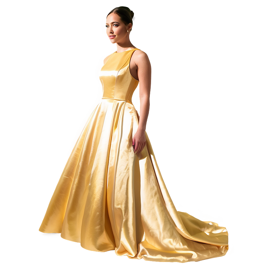 Satin Gown Dress Png Axr PNG Image