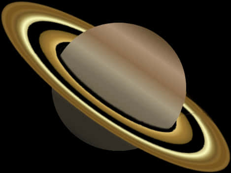 Saturn Planet Rings Illustration PNG Image