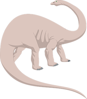 Sauropod Dinosaur Illustration PNG Image