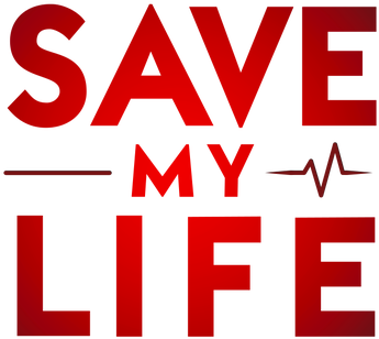 Save My Life Red Text E K G Line PNG Image