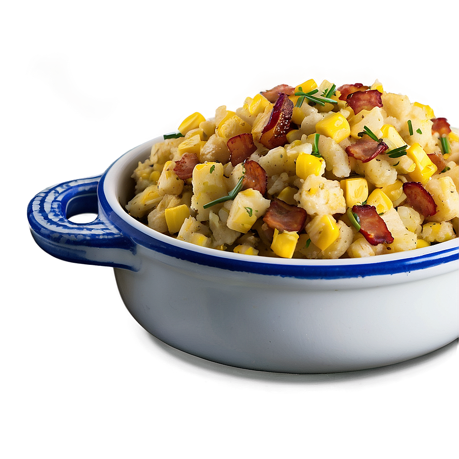 Savory Corn And Bacon Stuffing Png Wyk PNG Image