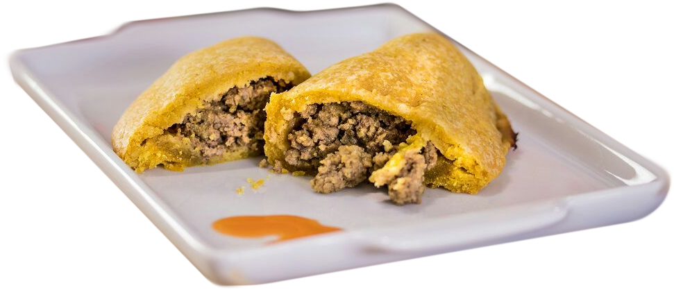 Savory Stuffed Pastry Halved PNG Image