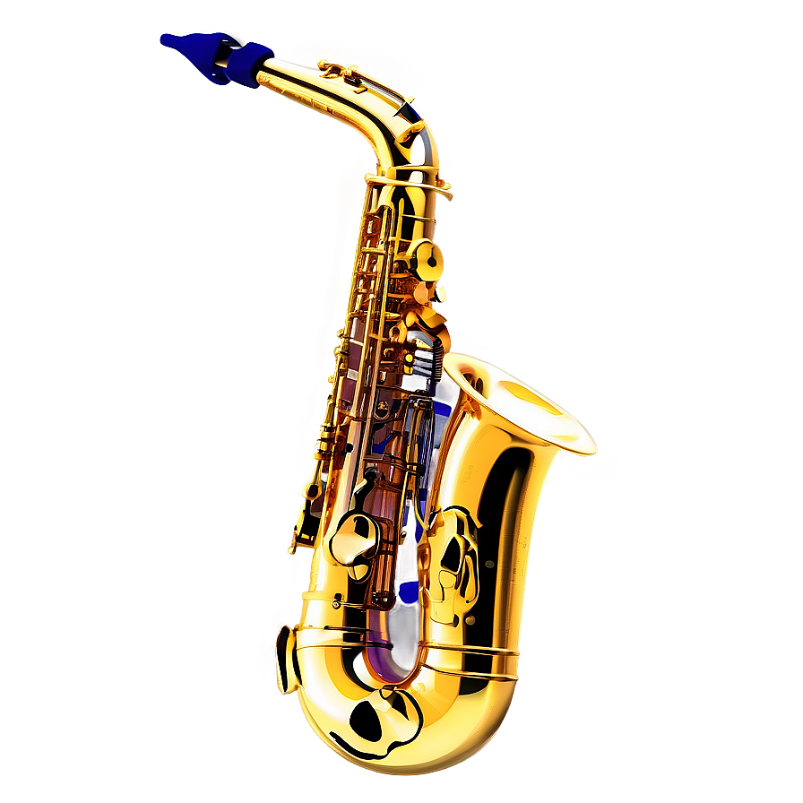 Saxophone With Glitter Effect Png Agb PNG Image